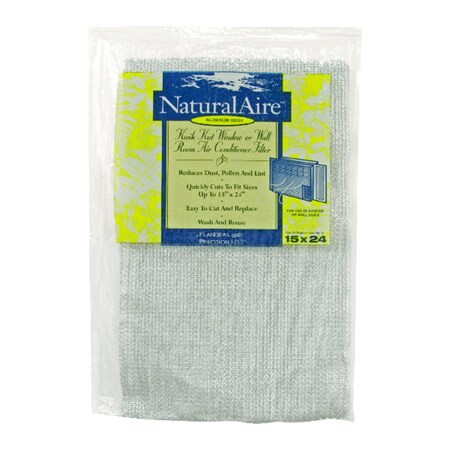 NaturalAire 15 in. W X 24 in. H X 1/4 in. D Aluminum 4 MERV Air Conditioner Filter 1 pk